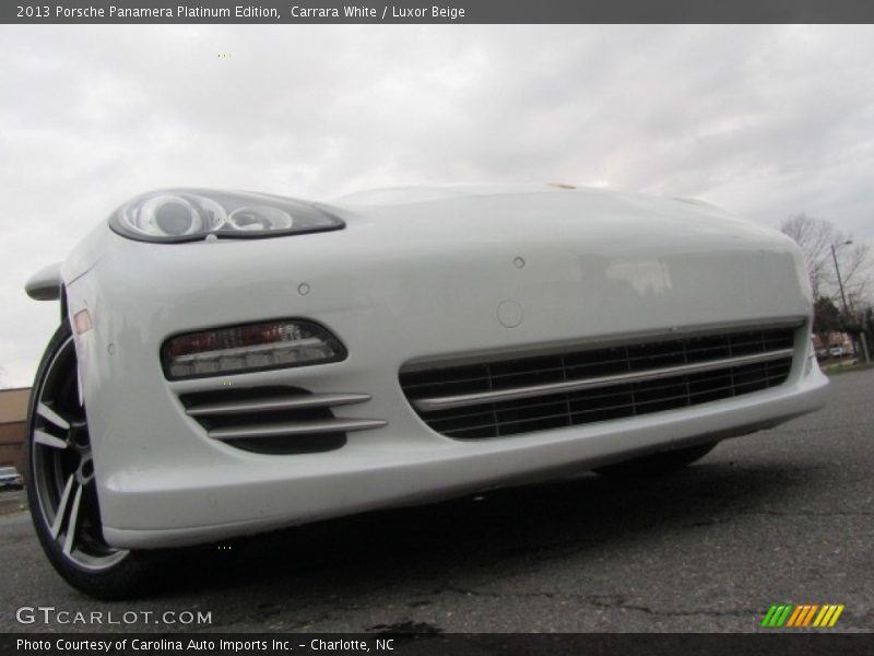 Carrara White / Luxor Beige 2013 Porsche Panamera Platinum Edition