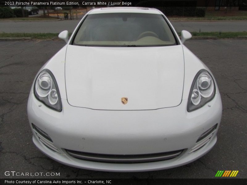 Carrara White / Luxor Beige 2013 Porsche Panamera Platinum Edition