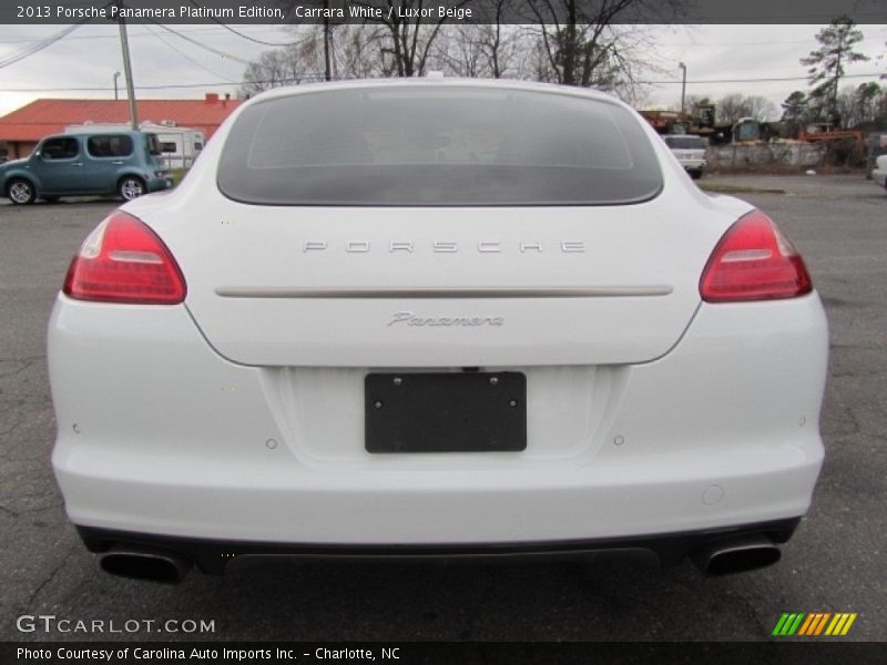 Carrara White / Luxor Beige 2013 Porsche Panamera Platinum Edition