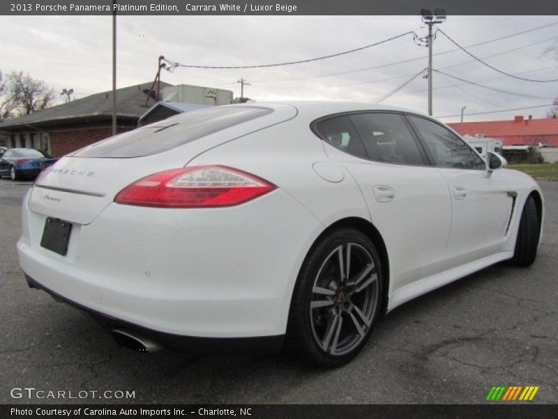 Carrara White / Luxor Beige 2013 Porsche Panamera Platinum Edition