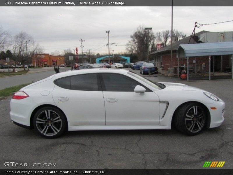 Carrara White / Luxor Beige 2013 Porsche Panamera Platinum Edition