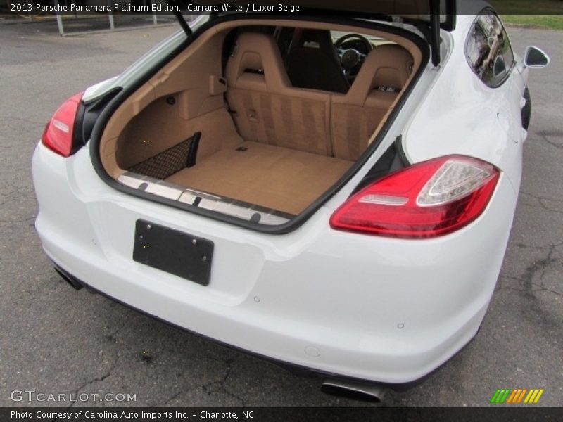 Carrara White / Luxor Beige 2013 Porsche Panamera Platinum Edition