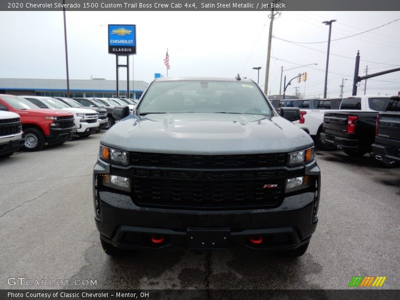 Satin Steel Metallic / Jet Black 2020 Chevrolet Silverado 1500 Custom Trail Boss Crew Cab 4x4
