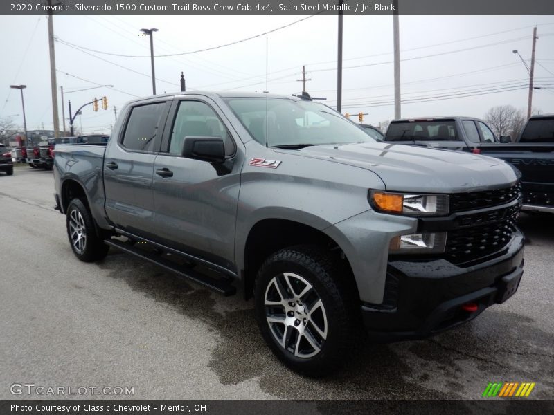 Satin Steel Metallic / Jet Black 2020 Chevrolet Silverado 1500 Custom Trail Boss Crew Cab 4x4