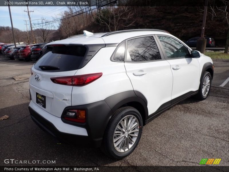 Chalk White / Black 2020 Hyundai Kona SEL AWD