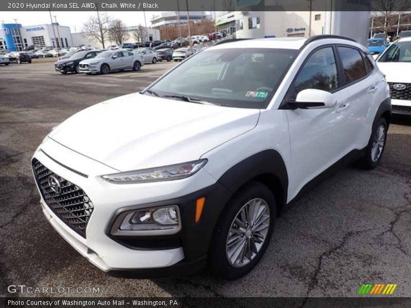 Chalk White / Black 2020 Hyundai Kona SEL AWD