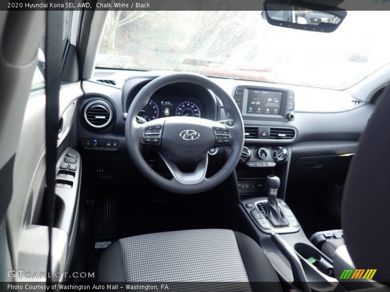 Chalk White / Black 2020 Hyundai Kona SEL AWD