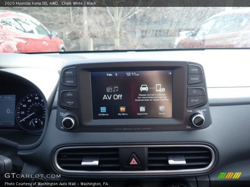 Chalk White / Black 2020 Hyundai Kona SEL AWD