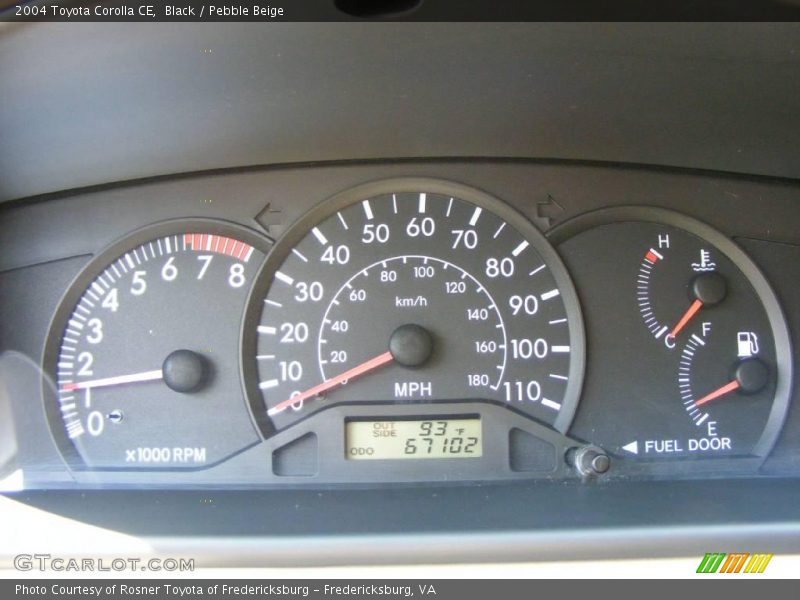 Black / Pebble Beige 2004 Toyota Corolla CE