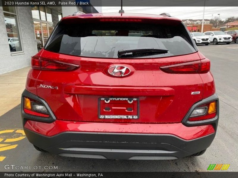 Pulse Red / Black 2020 Hyundai Kona SEL AWD