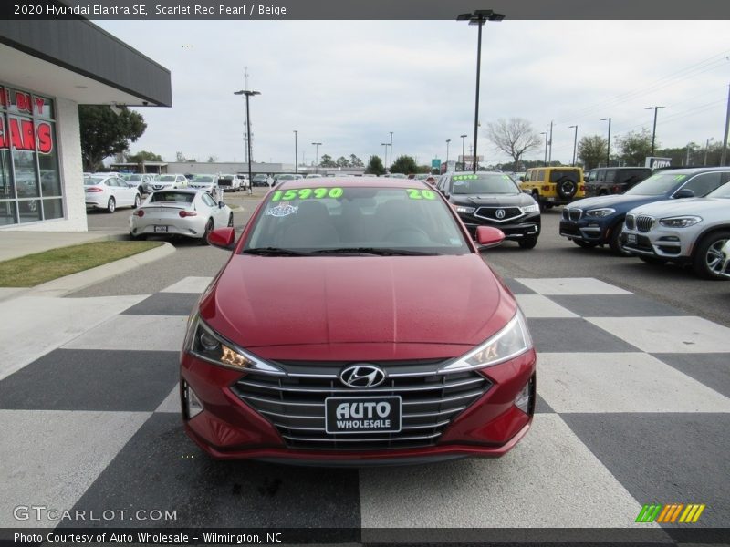 Scarlet Red Pearl / Beige 2020 Hyundai Elantra SE