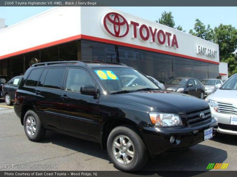 Black / Ivory Beige 2006 Toyota Highlander V6 4WD