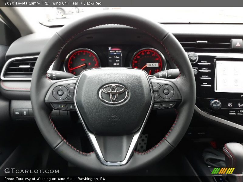 Wind Chill Pearl / Black/Red 2020 Toyota Camry TRD