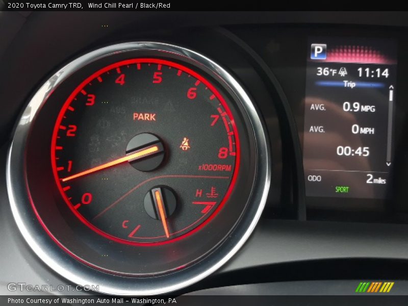 Wind Chill Pearl / Black/Red 2020 Toyota Camry TRD