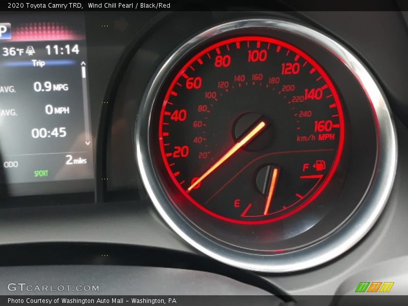 Wind Chill Pearl / Black/Red 2020 Toyota Camry TRD