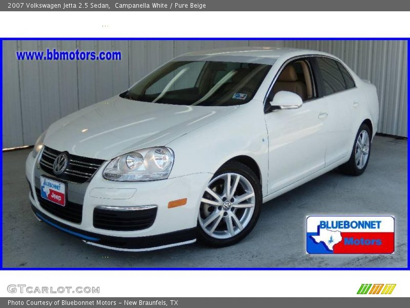 Campanella White / Pure Beige 2007 Volkswagen Jetta 2.5 Sedan