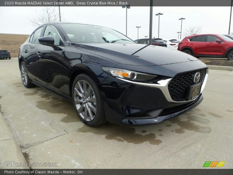 Deep Crystal Blue Mica / Black 2020 Mazda MAZDA3 Select Sedan AWD