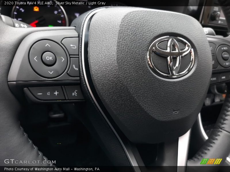 Silver Sky Metallic / Light Gray 2020 Toyota RAV4 XLE AWD