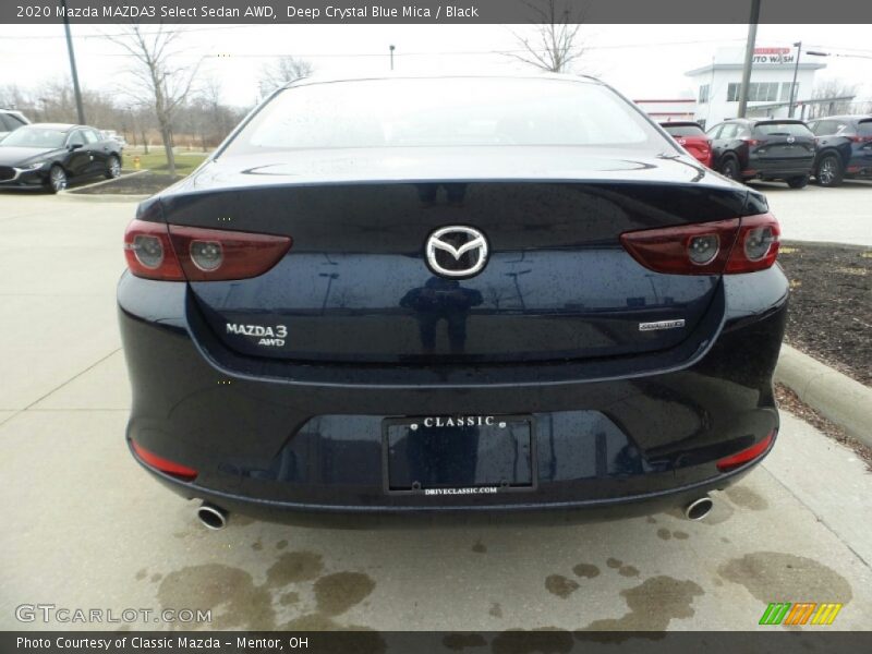 Deep Crystal Blue Mica / Black 2020 Mazda MAZDA3 Select Sedan AWD