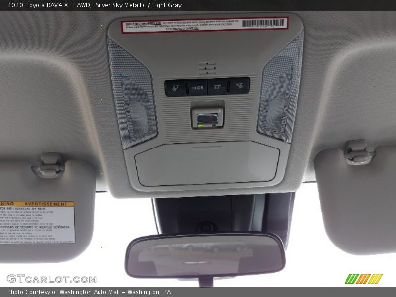 Silver Sky Metallic / Light Gray 2020 Toyota RAV4 XLE AWD
