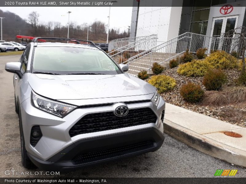 Silver Sky Metallic / Light Gray 2020 Toyota RAV4 XLE AWD