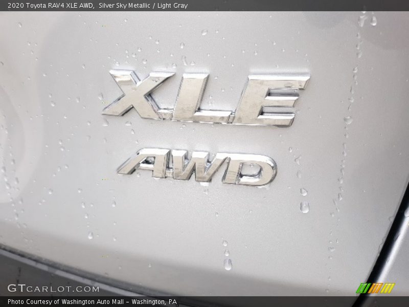 Silver Sky Metallic / Light Gray 2020 Toyota RAV4 XLE AWD