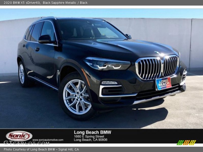 Black Sapphire Metallic / Black 2020 BMW X5 sDrive40i