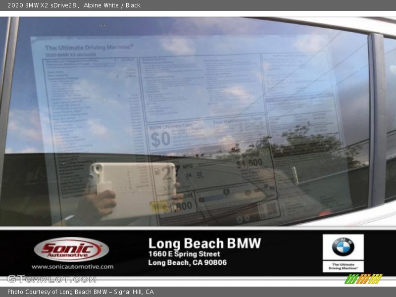 Alpine White / Black 2020 BMW X2 sDrive28i