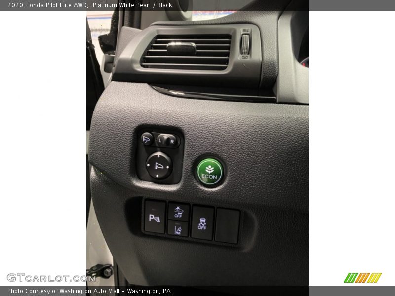 Platinum White Pearl / Black 2020 Honda Pilot Elite AWD