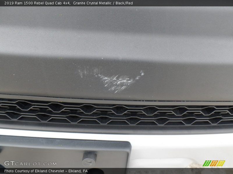 Granite Crystal Metallic / Black/Red 2019 Ram 1500 Rebel Quad Cab 4x4