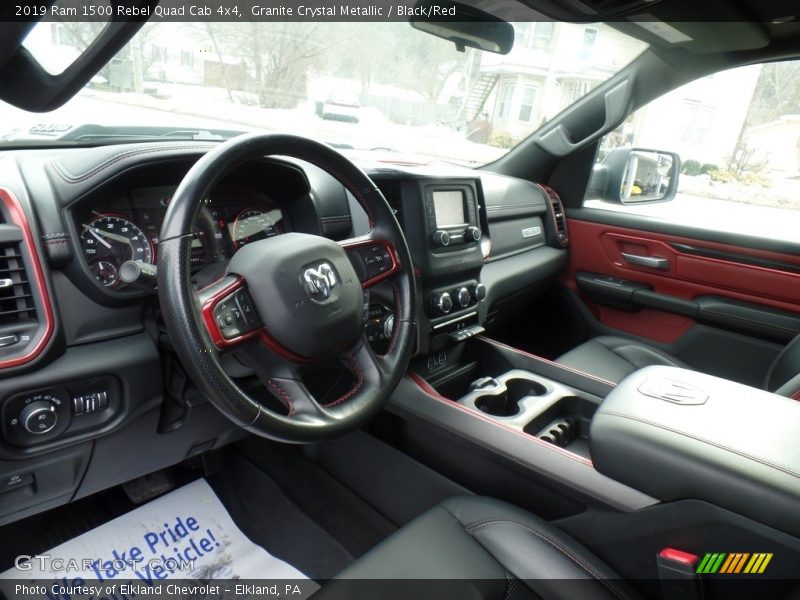 Granite Crystal Metallic / Black/Red 2019 Ram 1500 Rebel Quad Cab 4x4