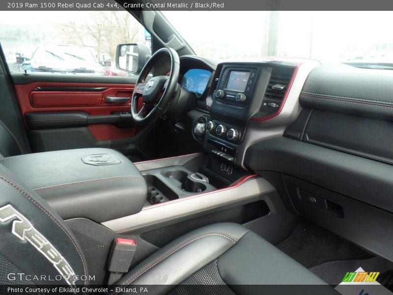 Granite Crystal Metallic / Black/Red 2019 Ram 1500 Rebel Quad Cab 4x4