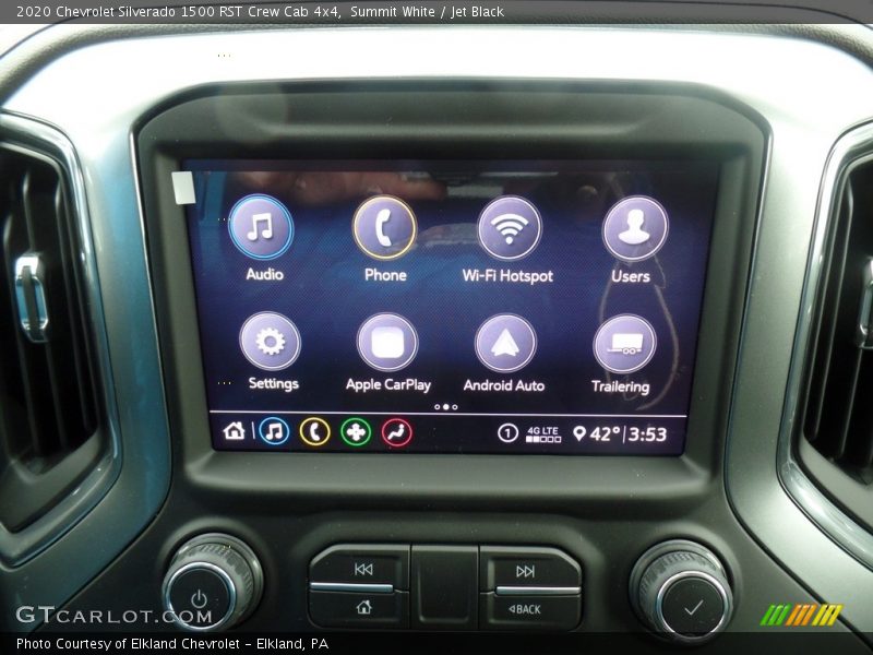 Summit White / Jet Black 2020 Chevrolet Silverado 1500 RST Crew Cab 4x4