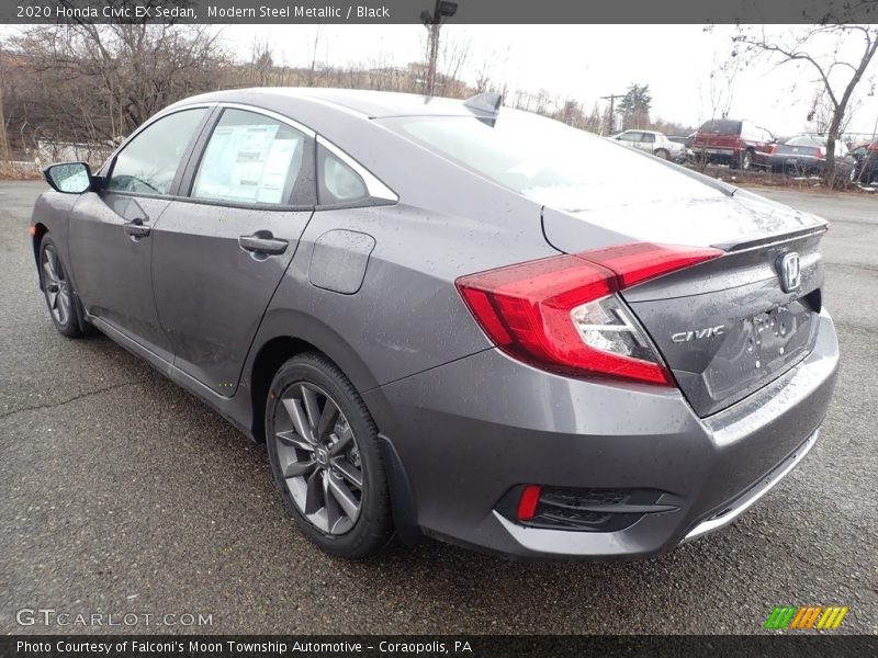 Modern Steel Metallic / Black 2020 Honda Civic EX Sedan