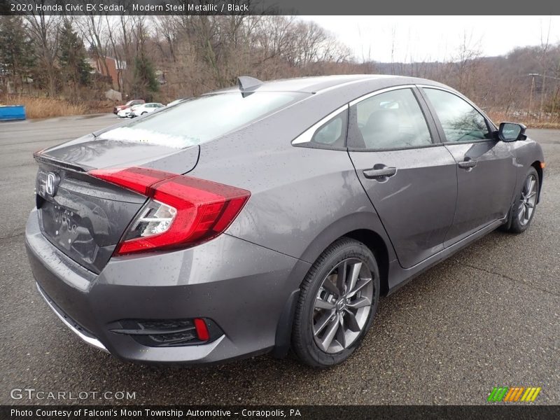 Modern Steel Metallic / Black 2020 Honda Civic EX Sedan