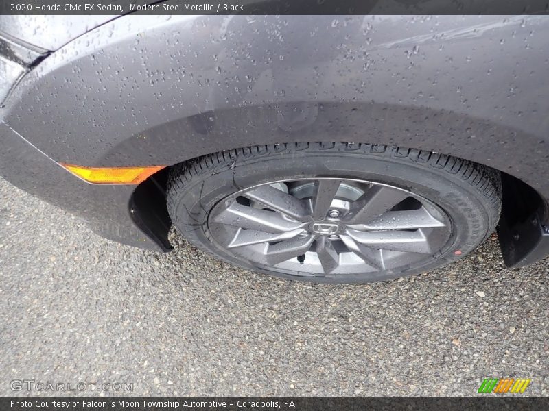Modern Steel Metallic / Black 2020 Honda Civic EX Sedan