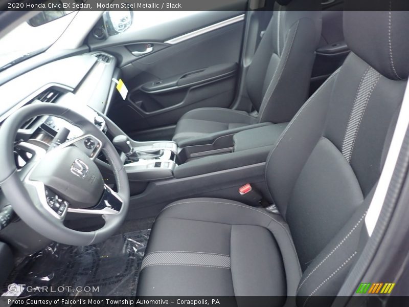 Modern Steel Metallic / Black 2020 Honda Civic EX Sedan