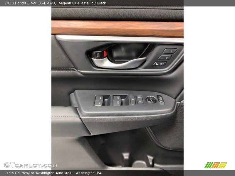 Aegean Blue Metallic / Black 2020 Honda CR-V EX-L AWD