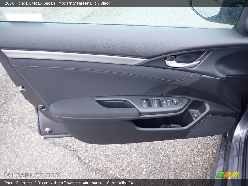 Modern Steel Metallic / Black 2020 Honda Civic EX Sedan