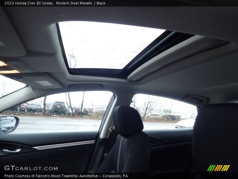 Modern Steel Metallic / Black 2020 Honda Civic EX Sedan