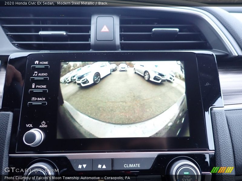 Modern Steel Metallic / Black 2020 Honda Civic EX Sedan