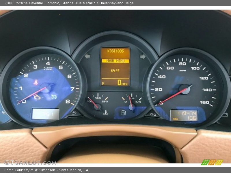 Marine Blue Metallic / Havanna/Sand Beige 2008 Porsche Cayenne Tiptronic