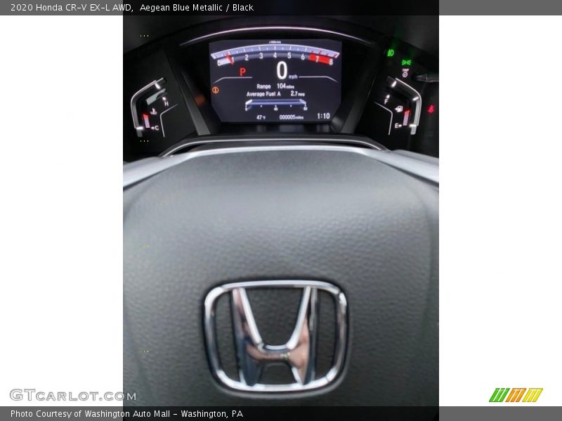 Aegean Blue Metallic / Black 2020 Honda CR-V EX-L AWD