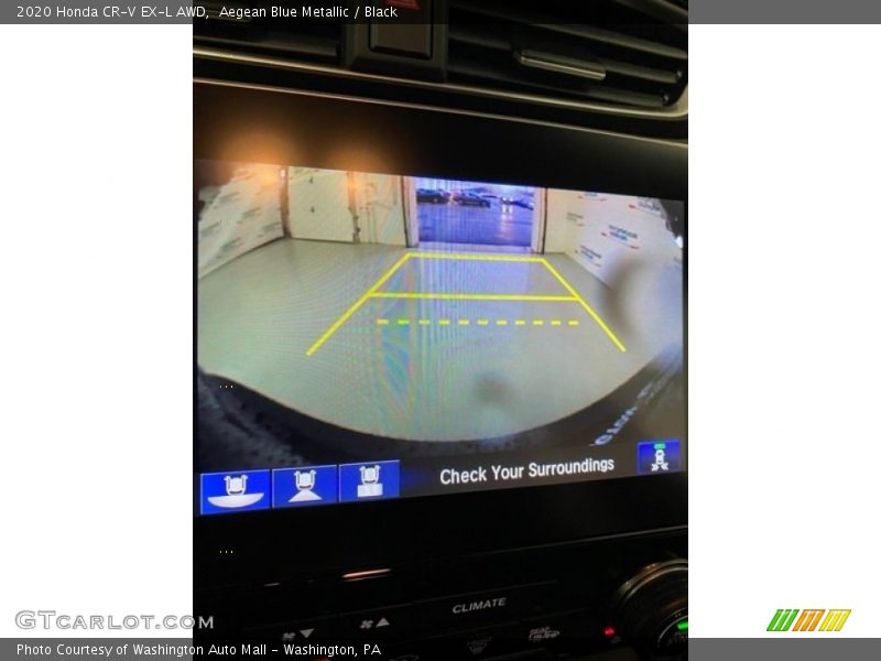 Aegean Blue Metallic / Black 2020 Honda CR-V EX-L AWD