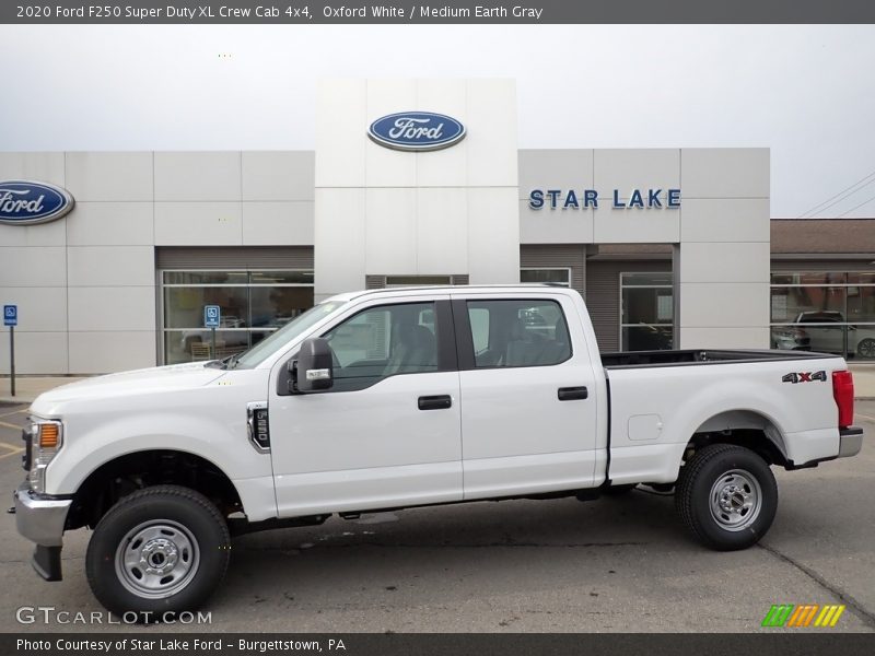 Oxford White / Medium Earth Gray 2020 Ford F250 Super Duty XL Crew Cab 4x4