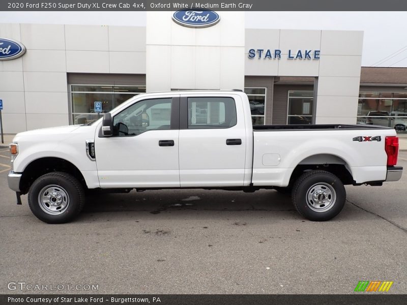 Oxford White / Medium Earth Gray 2020 Ford F250 Super Duty XL Crew Cab 4x4