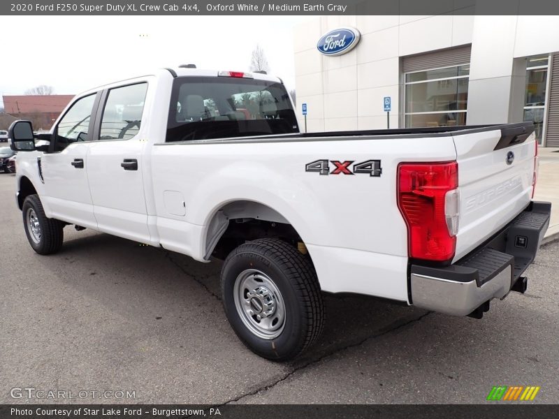 Oxford White / Medium Earth Gray 2020 Ford F250 Super Duty XL Crew Cab 4x4