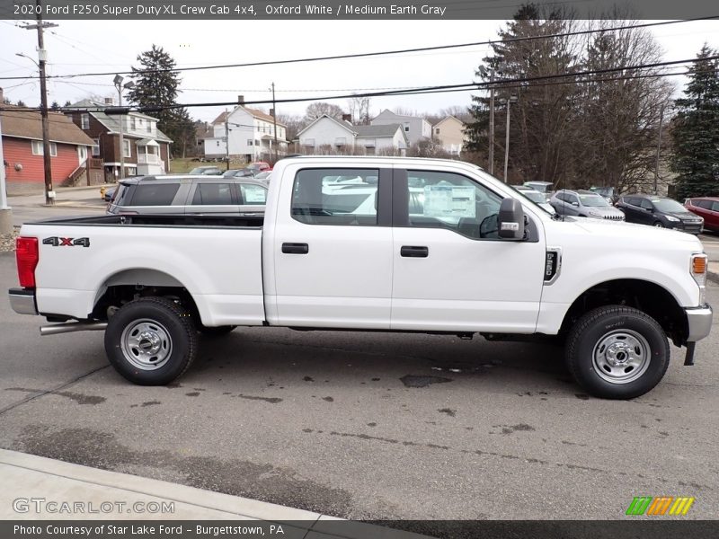 Oxford White / Medium Earth Gray 2020 Ford F250 Super Duty XL Crew Cab 4x4