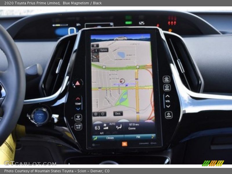 Blue Magnetism / Black 2020 Toyota Prius Prime Limited