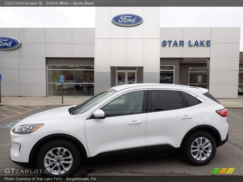 Oxford White / Ebony Black 2020 Ford Escape SE